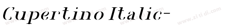 Cupertino Italic字体转换